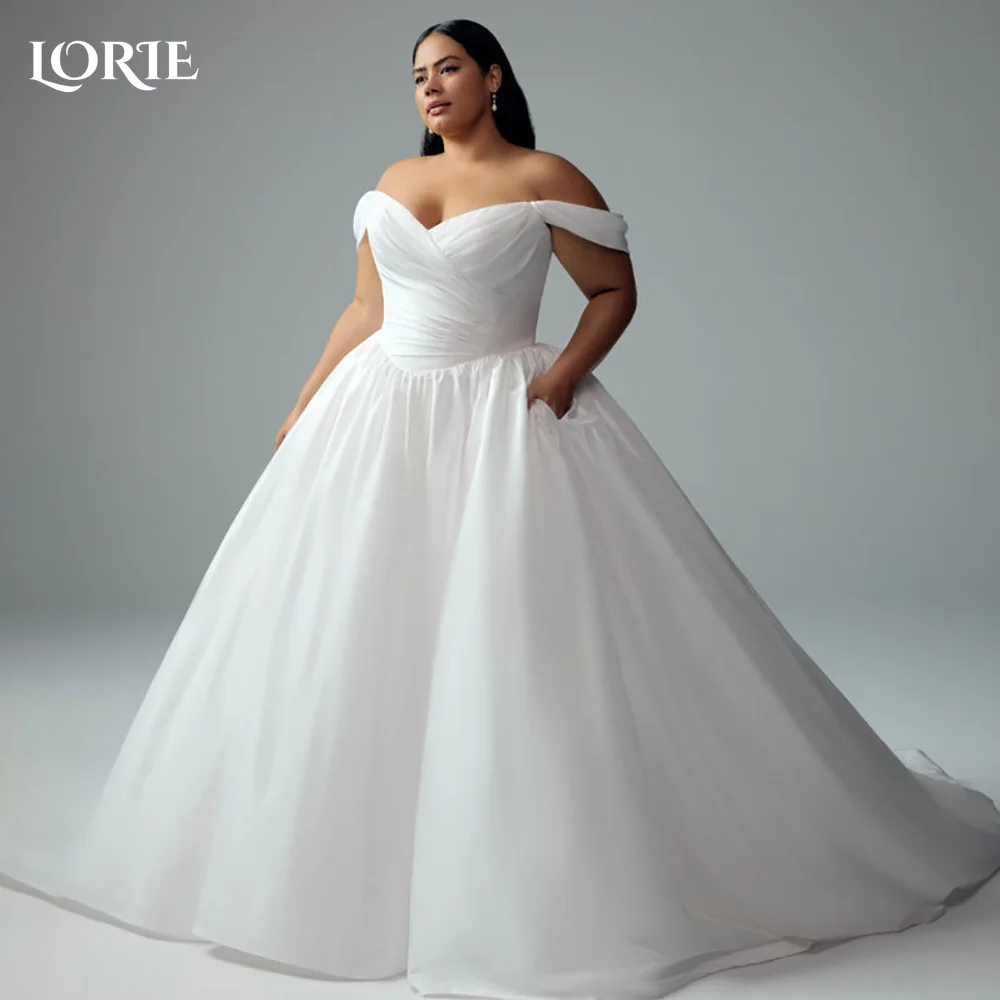 LORIE Plus Size A-Line Wedding Dresses Off Shoulder Sweetheart Ball Bride Gown Elegant Tulle Ball Princess Bridal GownCustomized
LORIE Plus Size A-Line Wedding Dresses Off Shoulder Sweetheart Ball Bride Gown Elegant Tulle Ball Princess Bridal GownCustomized