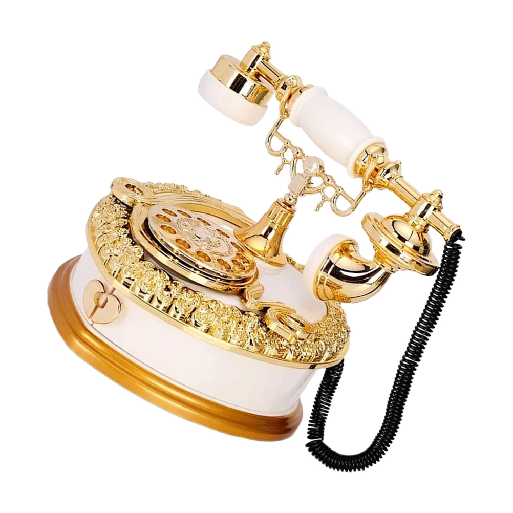 Retro Phone Music Box Vintage Decorative Storage Case Office Accessories Desktop Telephone Model Jewelry Display Tool Gift Ideas
Retro Phone Music Box Vintage Decorative Storage Case Office Accessories Desktop Telephone Model Jewelry Display Tool Gift Ideas
