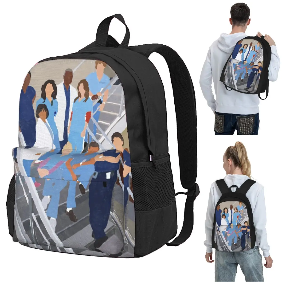 Grey's Cast Color Long Backpack Student BookBag Children School Bag Computer Shoulder Bags for Boys Girls
Grey's Cast Color Long Backpack Student BookBag Children School Bag Computer Shoulder Bags for Boys Girls