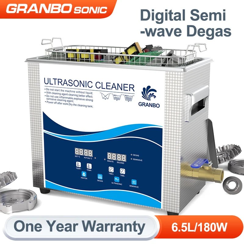 6.5L 180W With DEGAS SEMIWAVE Heating Ultrasonic Cleaner PCB Board Lab Medical Appliance Bicycle Chain Fuel Injector
6.5L 180W With DEGAS SEMIWAVE Heating Ultrasonic Cleaner PCB Board Lab Medical Appliance Bicycle Chain Fuel Injector