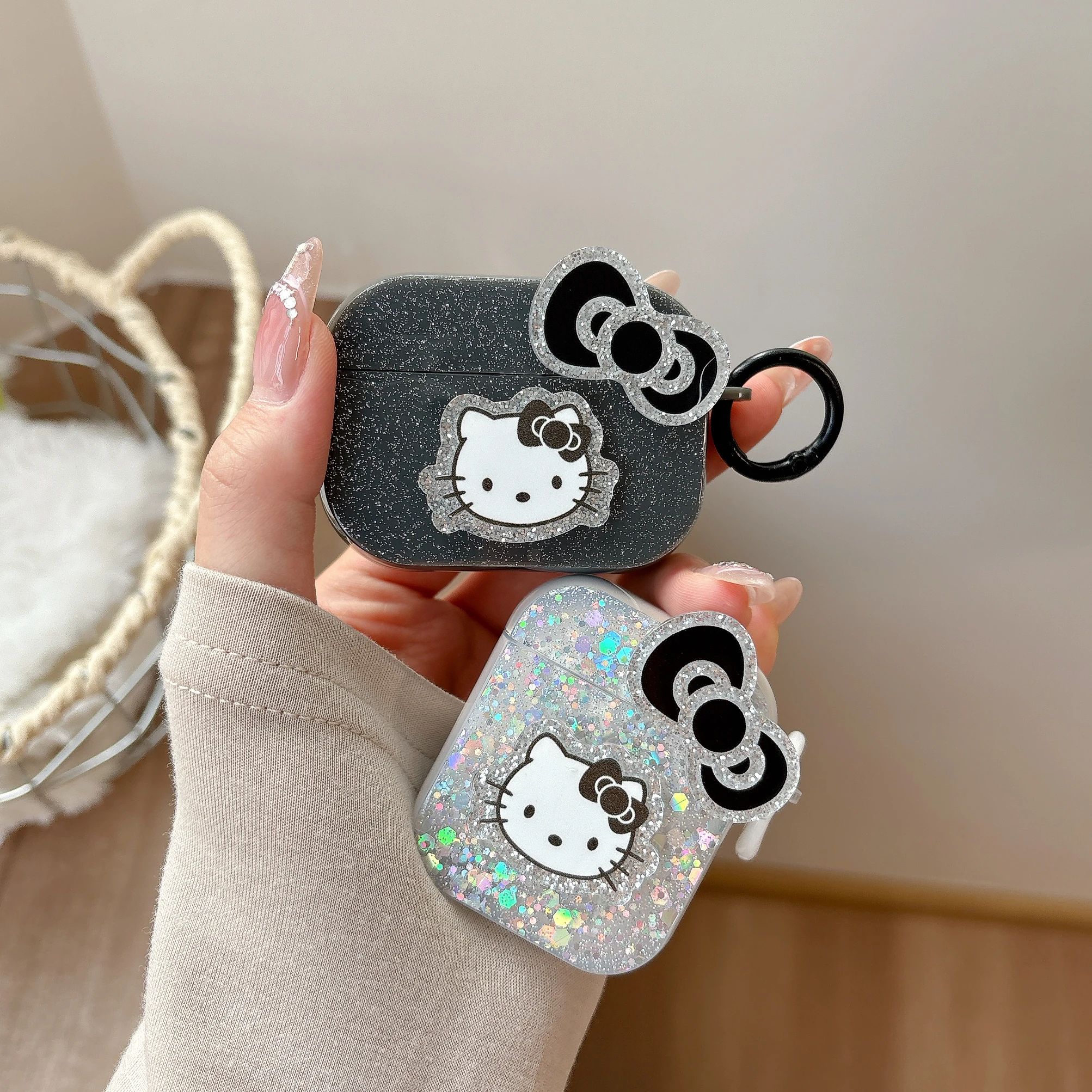 Diamond Studded Bow Shining Style Cute Sanrio Hello kitty Cartoon For Airpods 4, 2, 3, Pro, Pro2 Anti-drop Headphone Case
Diamond Studded Bow Shining Style Cute Sanrio Hello kitty Cartoon For Airpods 4, 2, 3, Pro, Pro2 Anti-drop Headphone Case