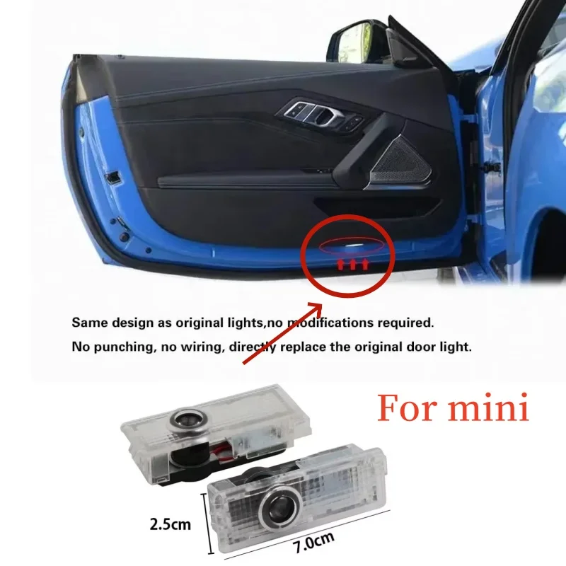 2PCS/4PCS car LED door projection welcome lamp is suitable for mini Cooper No.1 JCW R55 R56 R60 F56 R58 R59 F60 2023car supplies
2PCS/4PCS car LED door projection welcome lamp is suitable for mini Cooper No.1 JCW R55 R56 R60 F56 R58 R59 F60 2023car supplies