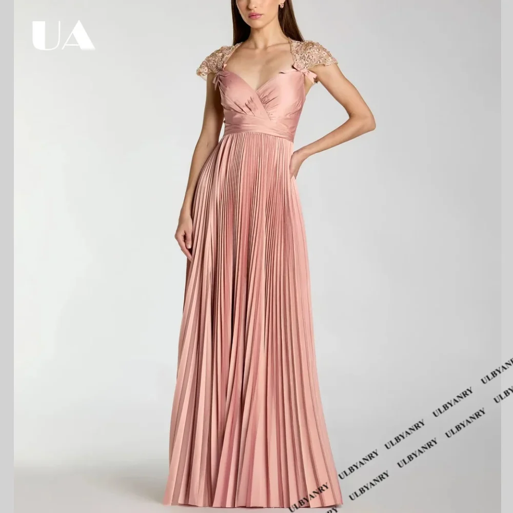 Customized Classy A-line Satin Bows Evening Dress, Exquisite Embroidery Maxi Prom Dress, Elegant Solid Cap Sleeve Formal Dress
Customized Classy A-line Satin Bows Evening Dress, Exquisite Embroidery Maxi Prom Dress, Elegant Solid Cap Sleeve Formal Dress