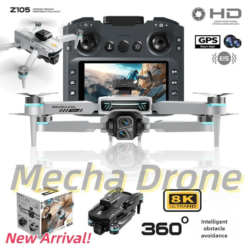 Новый дрон Z105 8K Professional HD с двойной камерой и экраном 5G WIFI 360 ° Бесщеточный складной квадрокоптер для предотвращения препятствий
Новый дрон Z105 8K Professional HD с двойной камерой и экраном 5G WIFI 360 ° Бесщеточный складной квадрокоптер для предотвращения препятствий