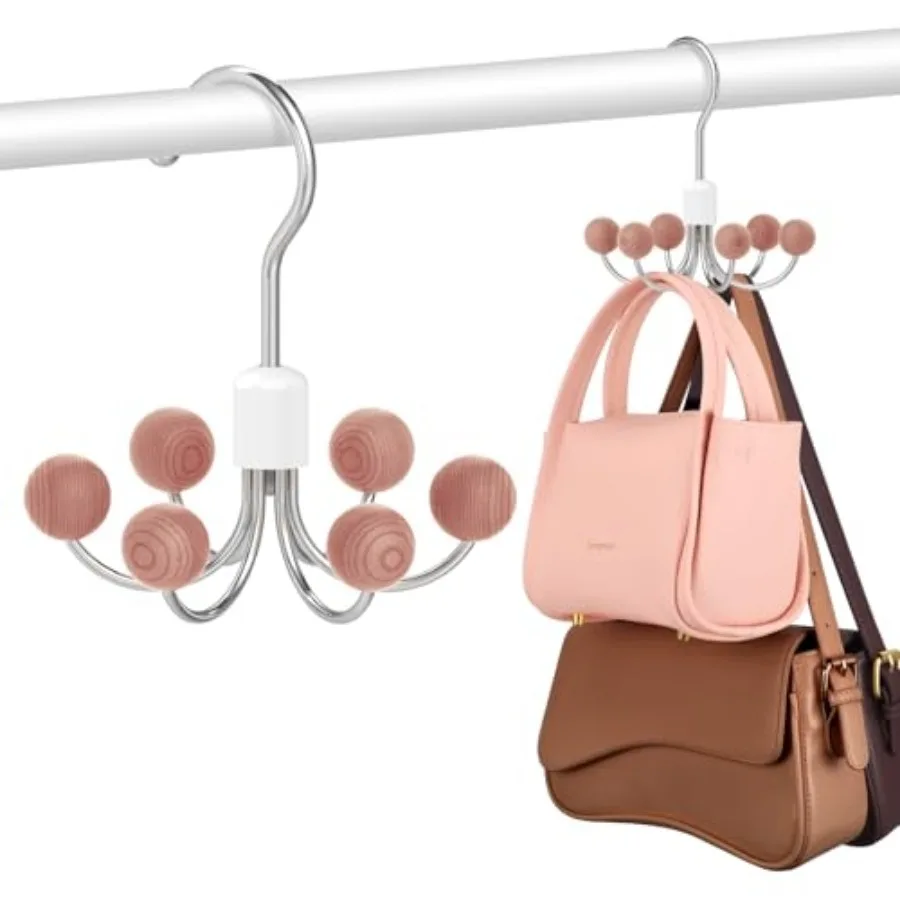 Purse Organizer, 2 Pack Space Saving Purse Hangers for Closet, Multi Purpose Rotating Tank Top Hangers for Bags, Bras, Scarfs,
Purse Organizer, 2 Pack Space Saving Purse Hangers for Closet, Multi Purpose Rotating Tank Top Hangers for Bags, Bras, Scarfs,