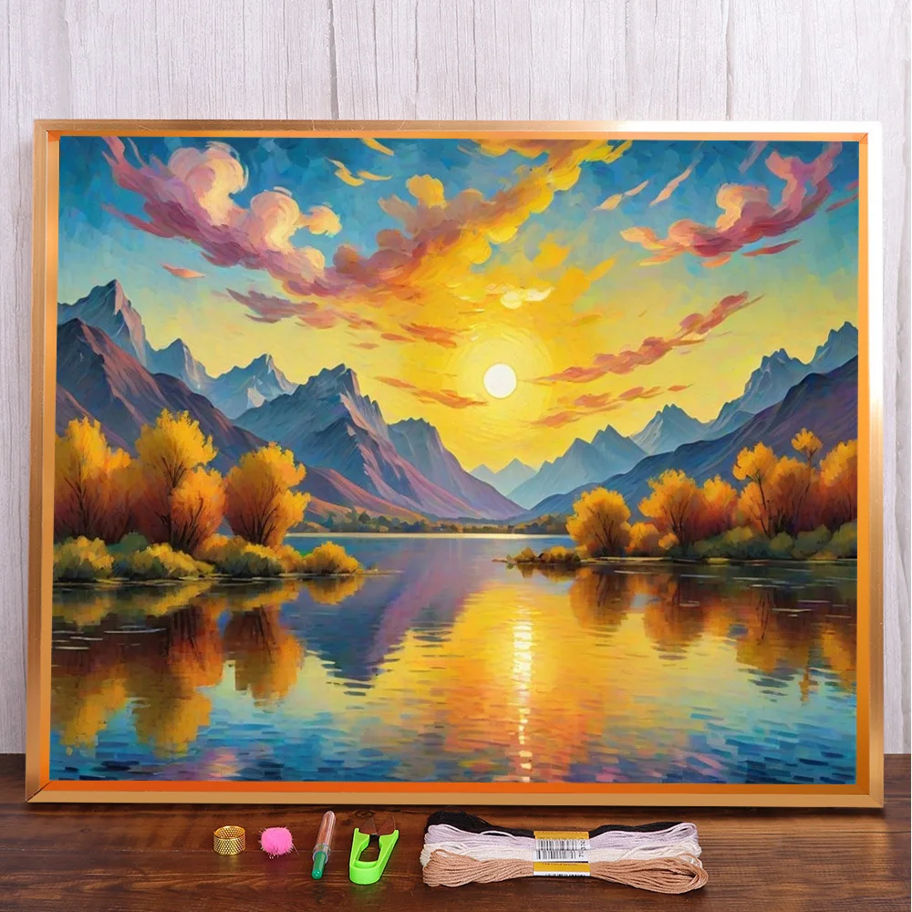 Landscape Sunset Cross Stitch Embroidery Complete Kit Painting Needlework Hobby Handicraft For Adults Different Home Decor
Landscape Sunset Cross Stitch Embroidery Complete Kit Painting Needlework Hobby Handicraft For Adults Different Home Decor