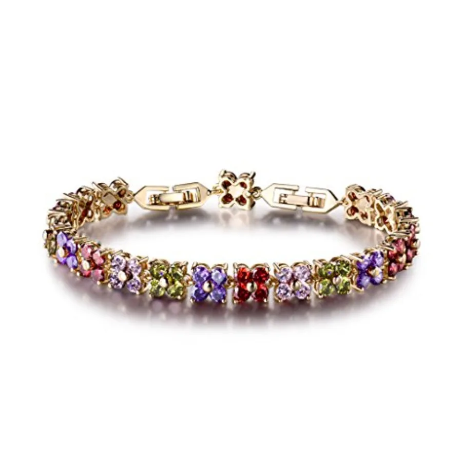 GULICX Fashion Tennis Bracelet for Women Cubic Zirconia Crystal Flower Multicolor Bracelet
GULICX Fashion Tennis Bracelet for Women Cubic Zirconia Crystal Flower Multicolor Bracelet