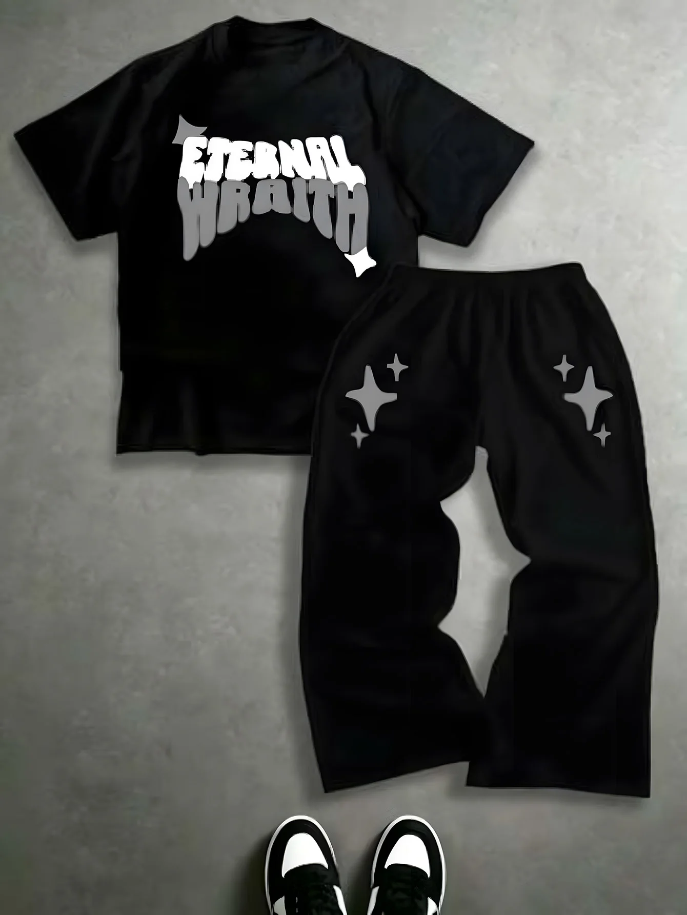Men's American Graffiti Letter T-Shirt and Flared Pants Set – Versatile Casual Cross-Border Men's Two-Piece Set
Men's American Graffiti Letter T-Shirt and Flared Pants Set – Versatile Casual Cross-Border Men's Two-Piece Set