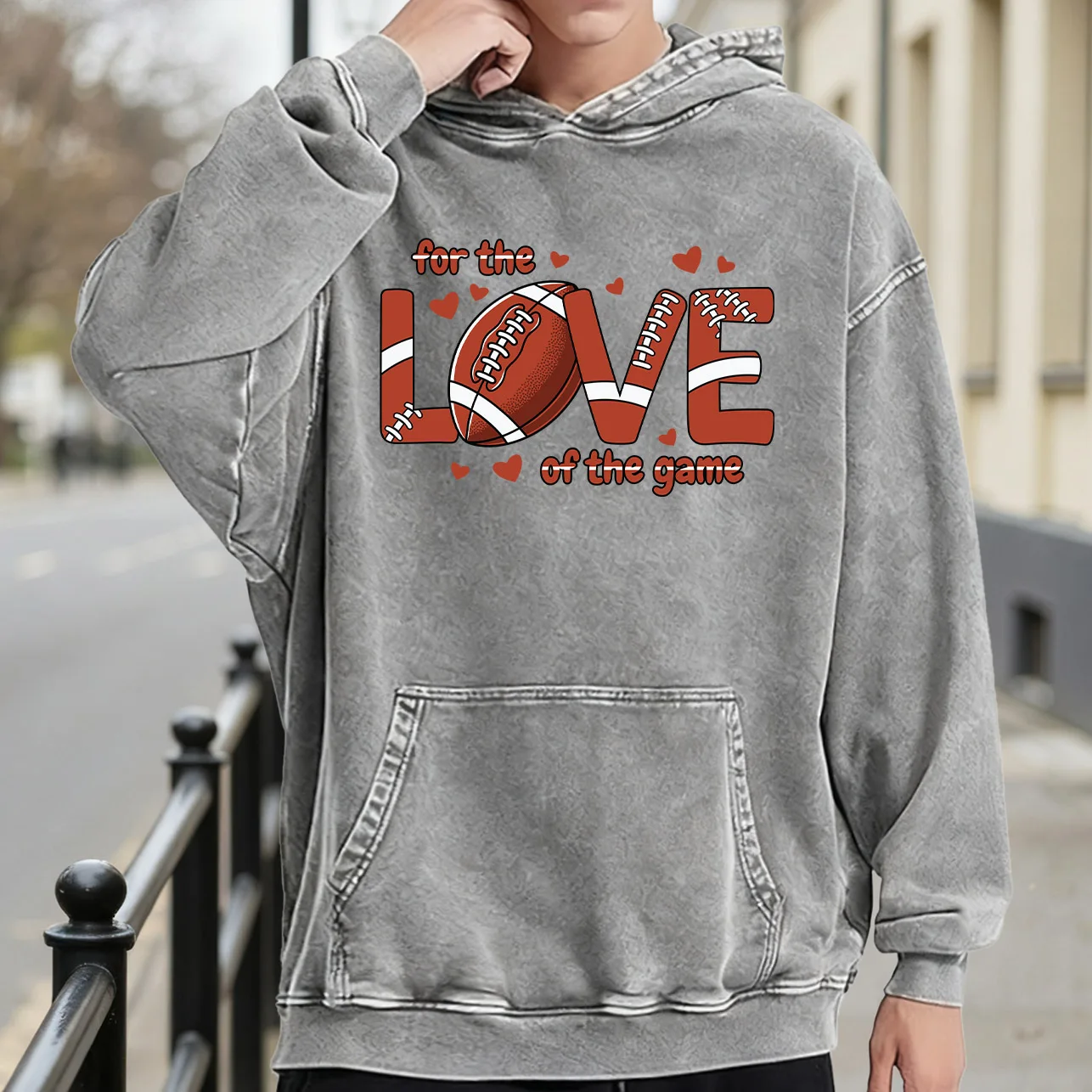Мужская винтажная потертая толстовка с рисунком Love Football, потертый пуловер в стиле ретро, уличная повседневная толстовка
Мужская винтажная потертая толстовка с рисунком Love Football, потертый пуловер в стиле ретро, уличная повседневная толстовка