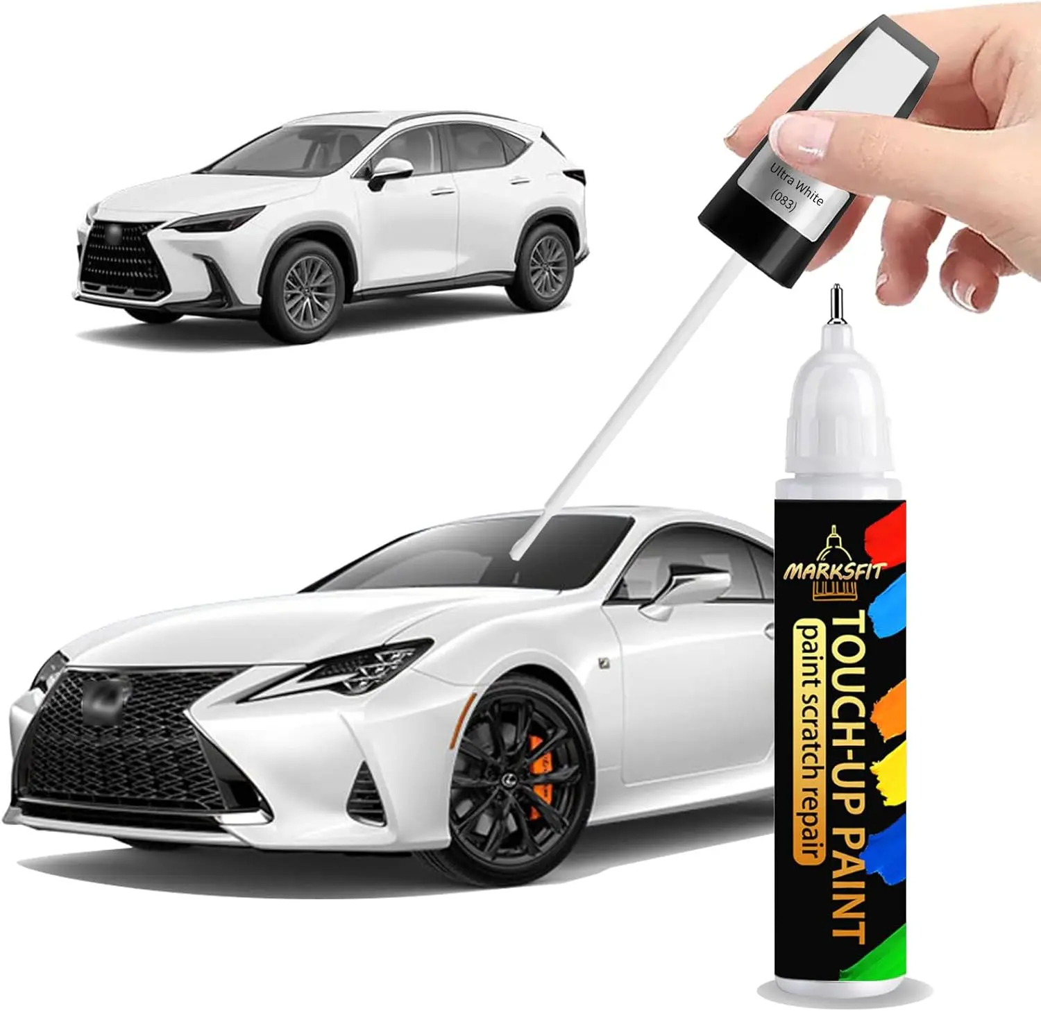 Ultra White Touch Up Paint Pen for Car Scratch Repair, Exact Color Match, Quick Drying, 2-in-1 Design
Ultra White Touch Up Paint Pen for Car Scratch Repair, Exact Color Match, Quick Drying, 2-in-1 Design