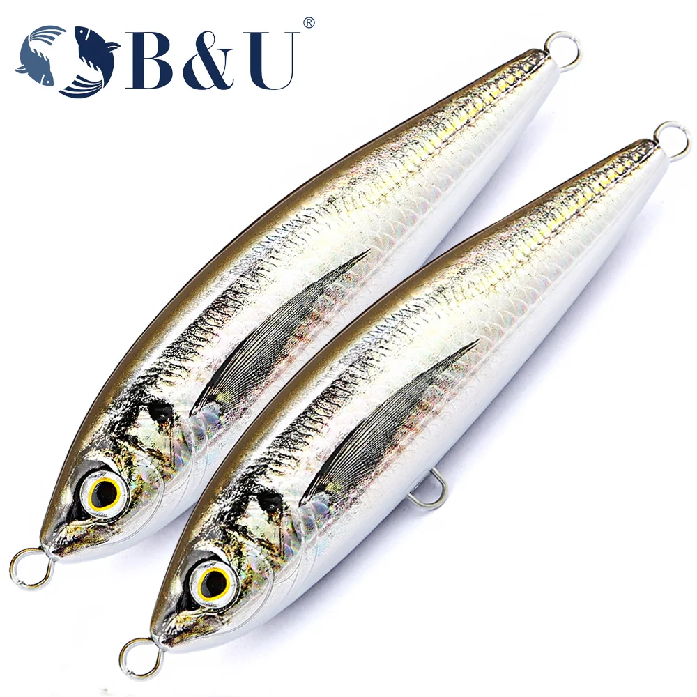 B&U Sea Stickbait Pencil Floating Fishing Lure 3D Printing Lure Top Water GT Fishing Saltwater Stick Artificial Bait
B&U Sea Stickbait Pencil Floating Fishing Lure 3D Printing Lure Top Water GT Fishing Saltwater Stick Artificial Bait