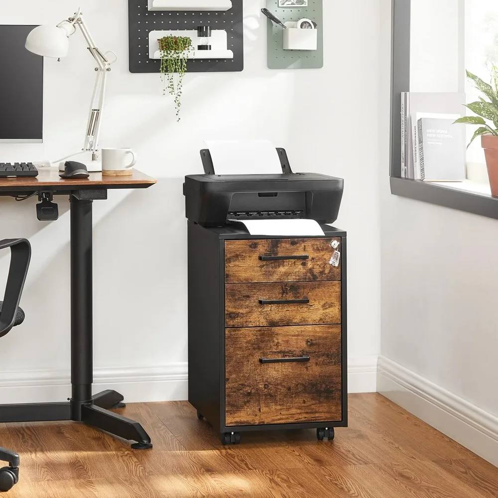 File Cabinet, Pre-Assembled Except Wheels and Handles, Office Filing Cabinet with Lock, for A4, Legal, Letter Sized Doc
File Cabinet, Pre-Assembled Except Wheels and Handles, Office Filing Cabinet with Lock, for A4, Legal, Letter Sized Doc