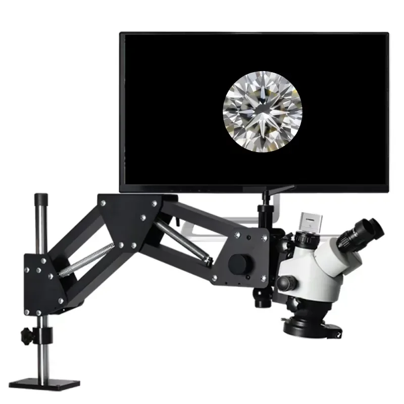4K/2K Camera 7X-45X 3.5X-90X Multi-Directional Gem Optical Tools Micro-Setting Optical Microscope for Jewelry Diamond Setting
4K/2K Camera 7X-45X 3.5X-90X Multi-Directional Gem Optical Tools Micro-Setting Optical Microscope for Jewelry Diamond Setting