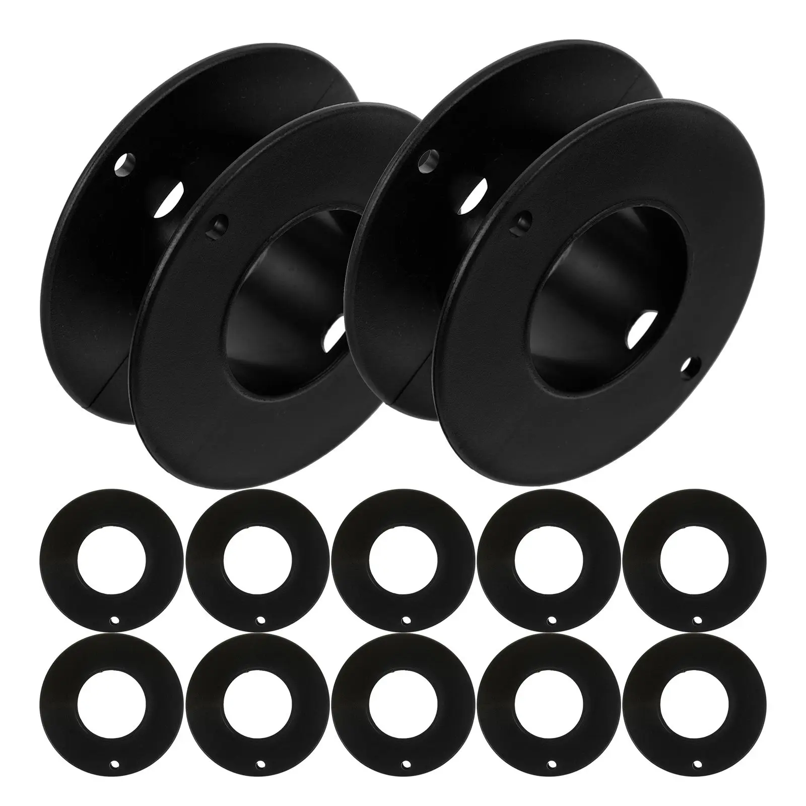 12 Pcs Black Plastic Bobbin Spools for Sewing Machine Portable Thread Bobbins Clear Empty Spools Mini Yarn Reels Sewing Supplies
12 Pcs Black Plastic Bobbin Spools for Sewing Machine Portable Thread Bobbins Clear Empty Spools Mini Yarn Reels Sewing Supplies