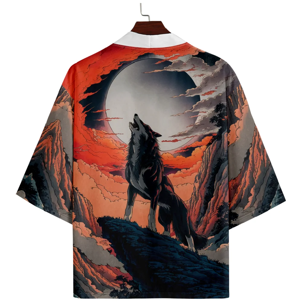 Oversized Wolf Print Fashion Japanese Cosplay Kimono Cardigan Men Shirts Yukata Haori Traditional Asian Clothing Plus Size
Oversized Wolf Print Fashion Japanese Cosplay Kimono Cardigan Men Shirts Yukata Haori Traditional Asian Clothing Plus Size