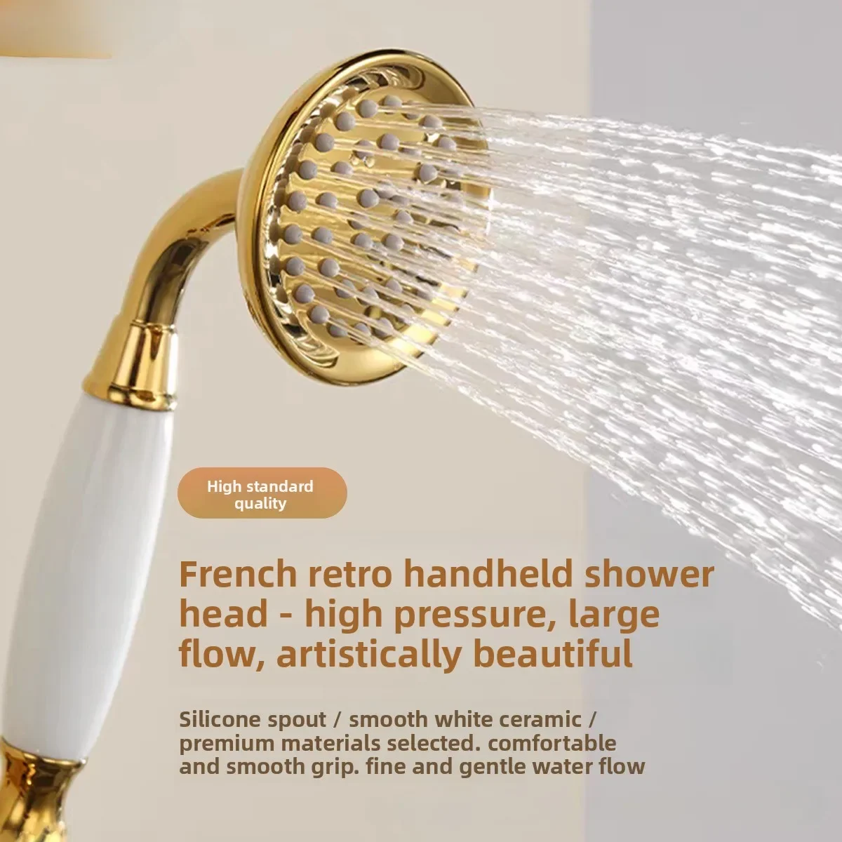 Retro All-copper Shower Handheld Shower Accessories Gold Silver Antique Explosion-proof Tube Pressurized Shower Head Accessories
Retro All-copper Shower Handheld Shower Accessories Gold Silver Antique Explosion-proof Tube Pressurized Shower Head Accessories