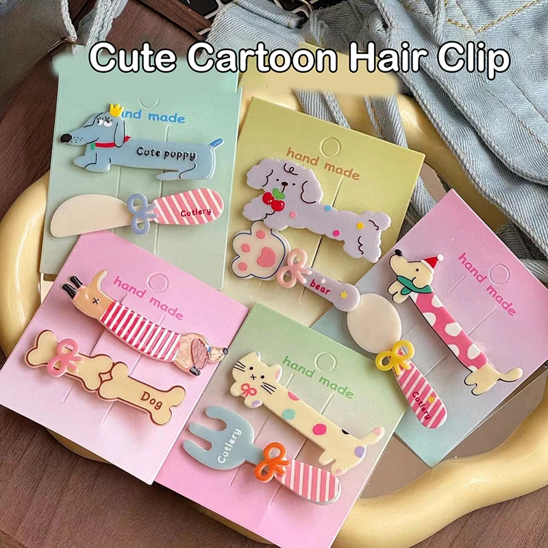 2Pcs Cute Dog Hairpin Sweet Cartoon Hair Clips For Women Girls Fashion Bangs Hair Clip Broken Hair Clip Hair Accessories
2Pcs Cute Dog Hairpin Sweet Cartoon Hair Clips For Women Girls Fashion Bangs Hair Clip Broken Hair Clip Hair Accessories