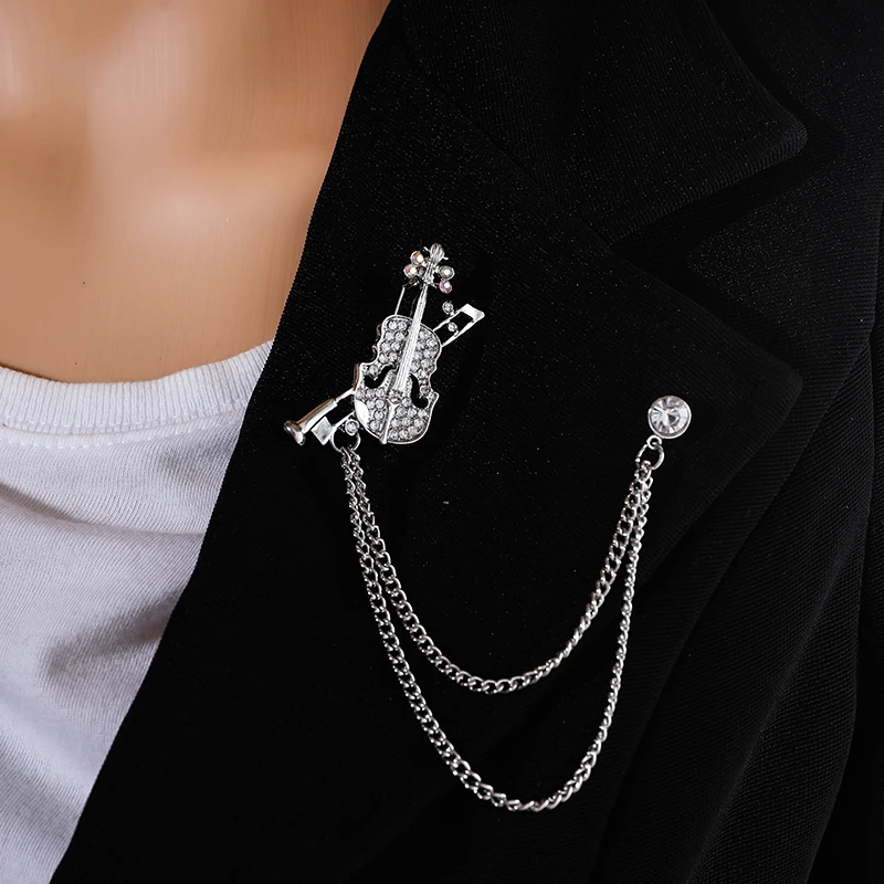 Fashion Violin Metal Rhinestone Brooch Creative Zinc Alloy Tassel Collar Female Male Jewelry Accessories Party Birthday Gif Pin
Fashion Violin Metal Rhinestone Brooch Creative Zinc Alloy Tassel Collar Female Male Jewelry Accessories Party Birthday Gif Pin
