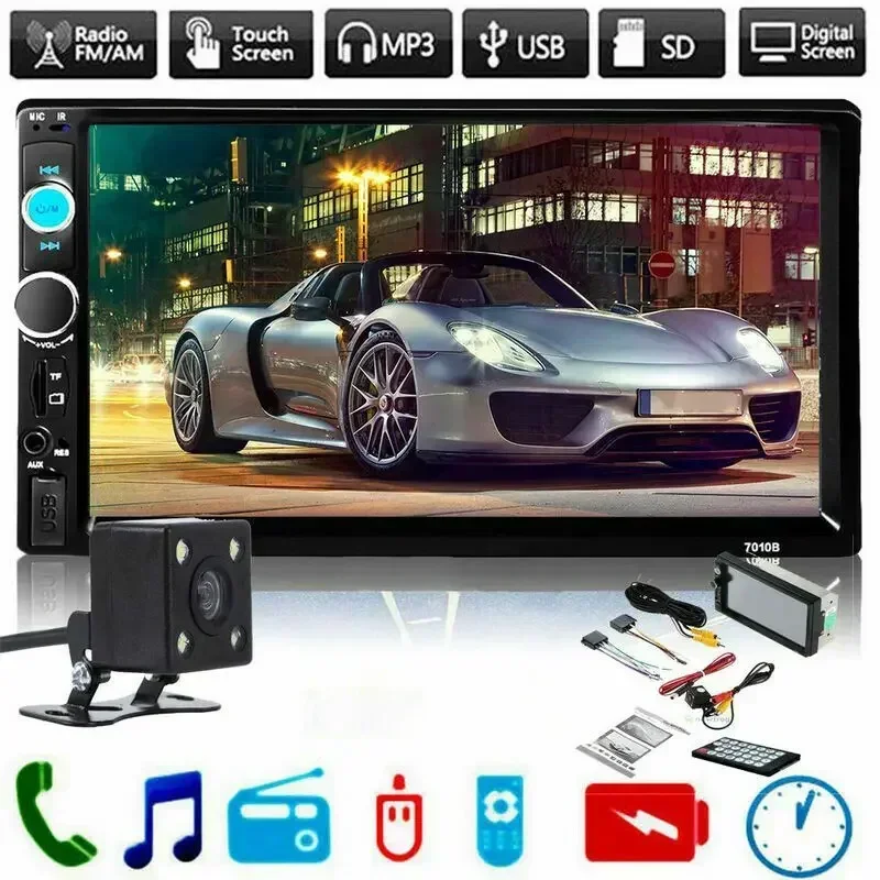 Bileeko 7-inch HD 2Din Touch Screen Car Stereo - MP5 Player, Radio, Android/iOS Support, USB/TF & Camera
Bileeko 7-inch HD 2Din Touch Screen Car Stereo - MP5 Player, Radio, Android/iOS Support, USB/TF & Camera