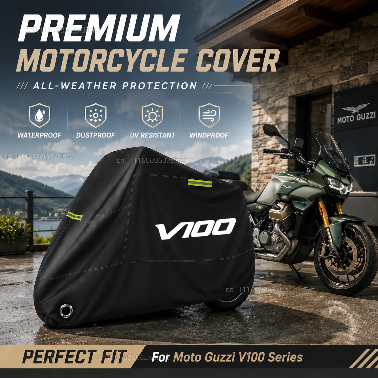 Outdoor Motorcycle Cover Waterproof Full Protection 190T Oxford Cloth For For Moto Guzzi V100 Series 2022-2024 Touring
Outdoor Motorcycle Cover Waterproof Full Protection 190T Oxford Cloth For For Moto Guzzi V100 Series 2022-2024 Touring