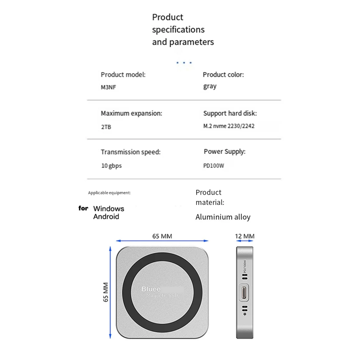 8-in-1 M.2 SSD Enclosure USB C Hub Adapter 10Gbps HDMI-Compatible USB-C 3.2&USB-A 3.2 M.2 NVME 2230 SATA SSD 2TB
8-in-1 M.2 SSD Enclosure USB C Hub Adapter 10Gbps HDMI-Compatible USB-C 3.2&USB-A 3.2 M.2 NVME 2230 SATA SSD 2TB