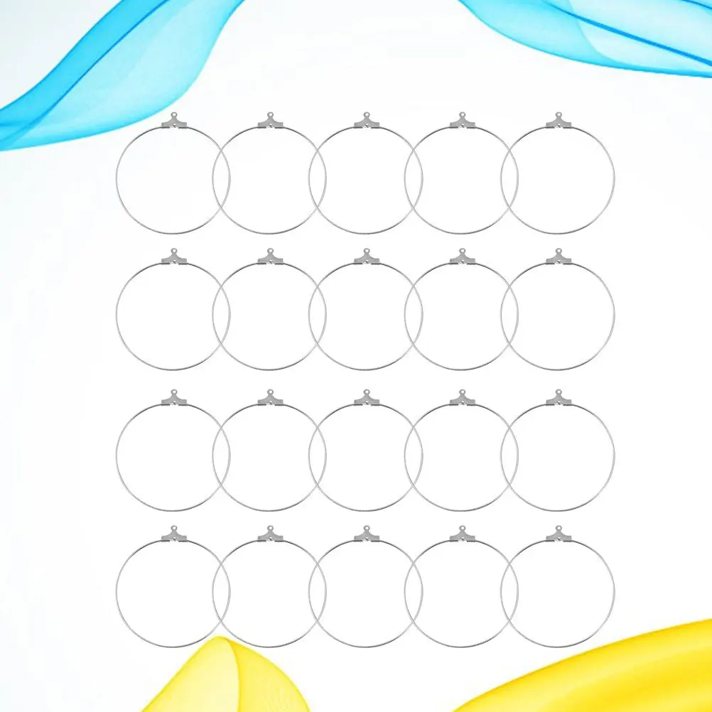 20Pcs Circle Ring Pendant Earrings DIY Jewelry Making Supplies Stainless Steel Lightweight Portable Wearing Silver
20Pcs Circle Ring Pendant Earrings DIY Jewelry Making Supplies Stainless Steel Lightweight Portable Wearing Silver