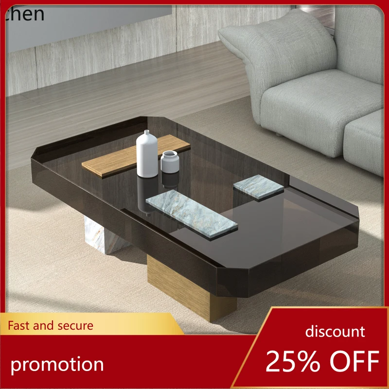 HT light luxury tempered glass coffee table simple modern living room rectangular Italian marble coffee table
HT light luxury tempered glass coffee table simple modern living room rectangular Italian marble coffee table