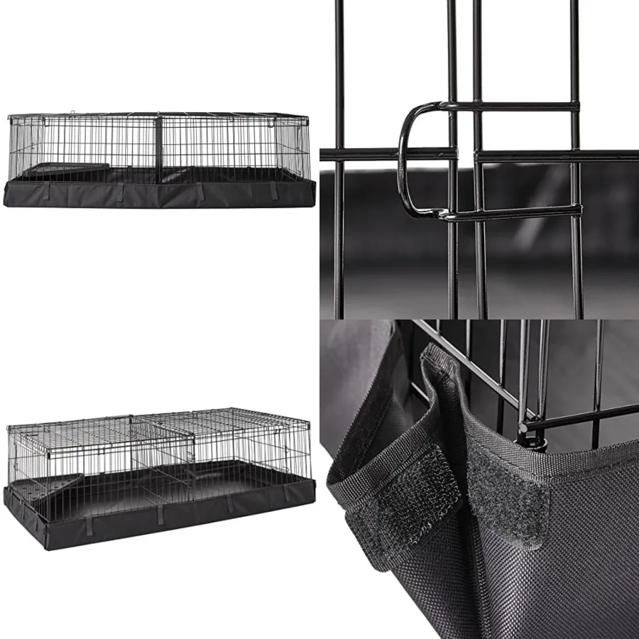 Leakproof Canvas Bottom Guinea Pig Cage, Easy to Clean Small Animal Habitat with Divider Set, Indoor/Outdoor, Portable, No Tool
Leakproof Canvas Bottom Guinea Pig Cage, Easy to Clean Small Animal Habitat with Divider Set, Indoor/Outdoor, Portable, No Tool