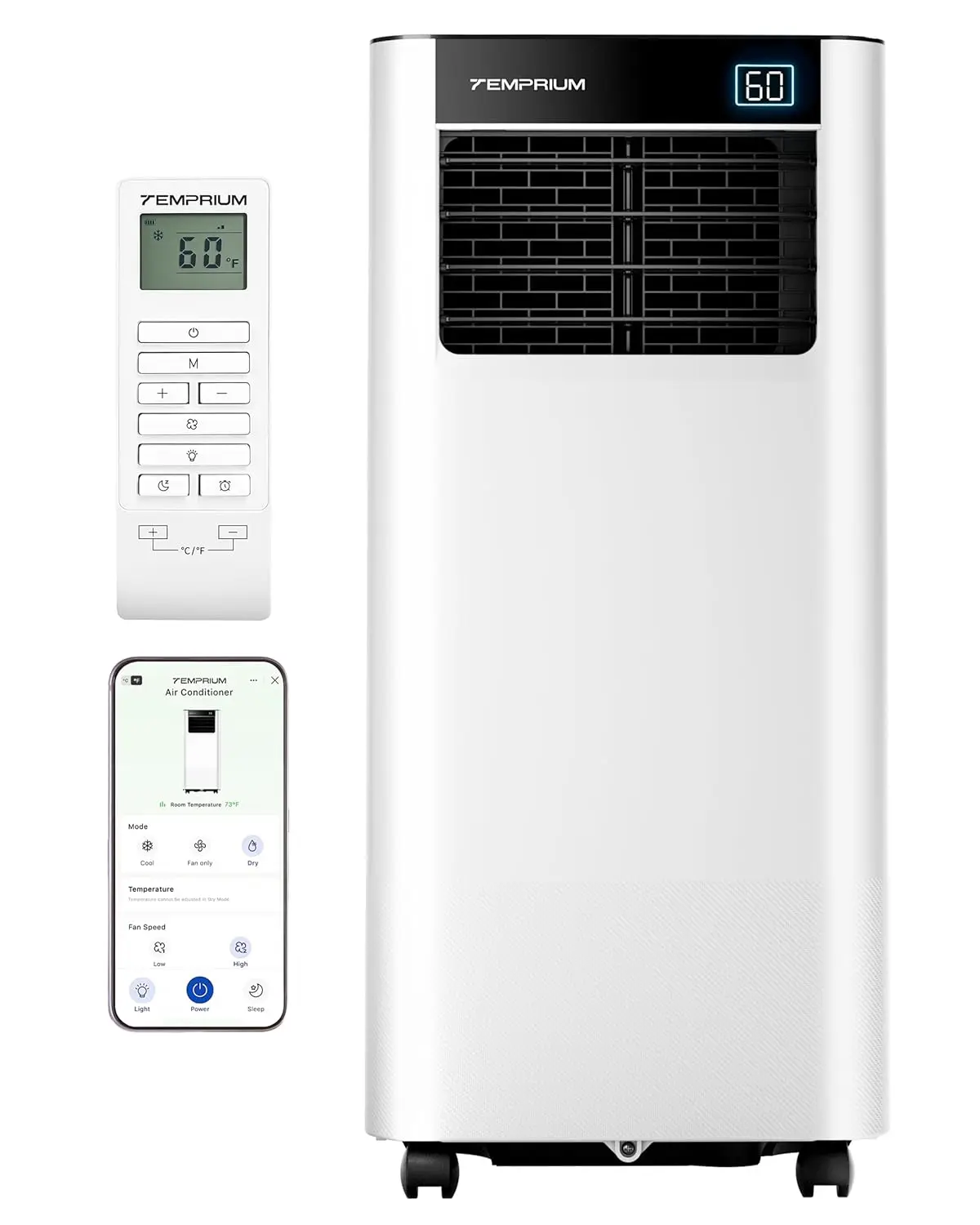 10,000 BTU Portable Air Conditioner, Smart AC Unit for Rooms up to 450 Sq.Ft, 3-in-1 with Cool, Dry & Fan Modes,, Custom
10,000 BTU Portable Air Conditioner, Smart AC Unit for Rooms up to 450 Sq.Ft, 3-in-1 with Cool, Dry & Fan Modes,, Custom
