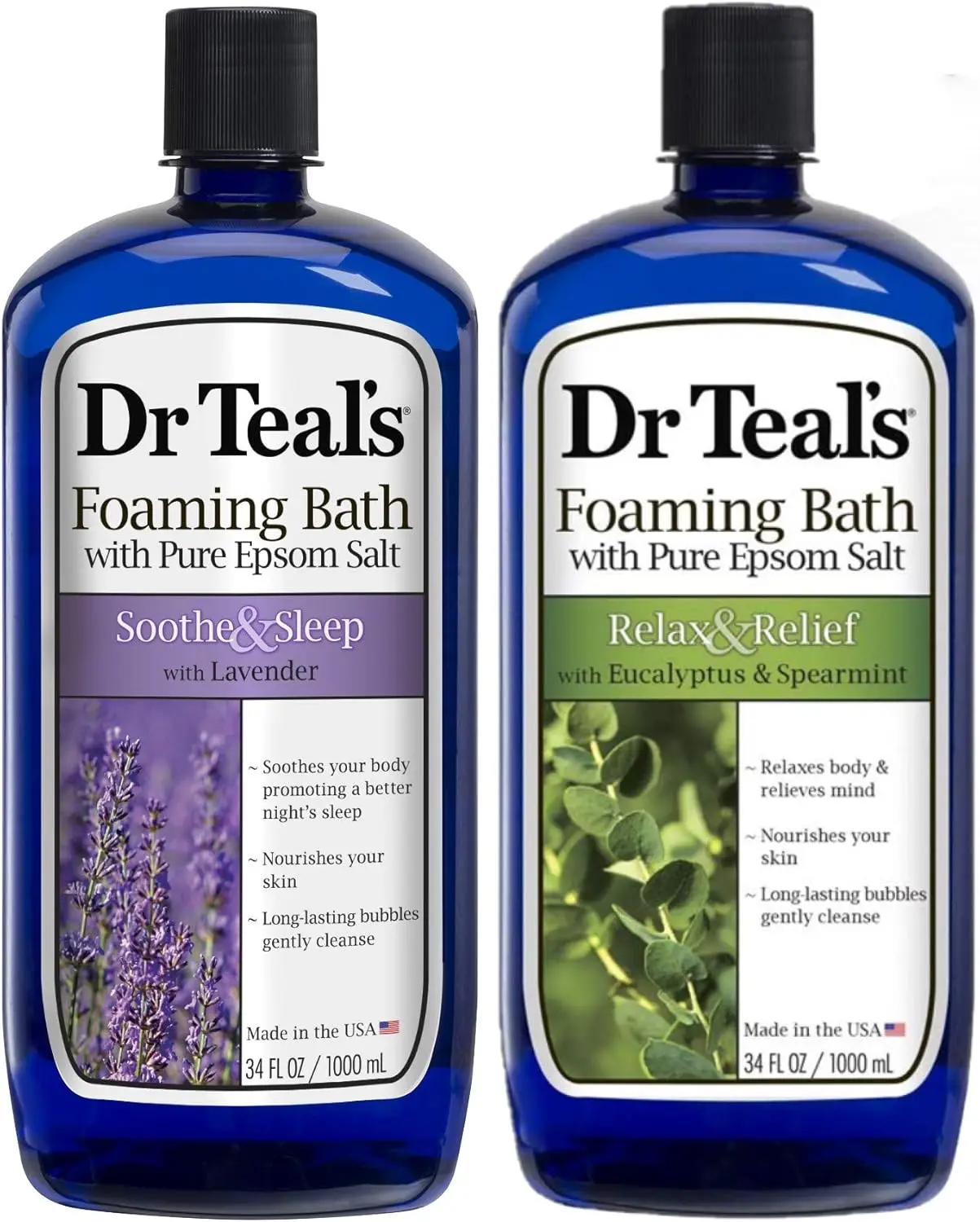 Foaming Bath Gift Set 2 Pack 34oz Each - Lavender for Sleep & Eucalyptus Spearmint for Relaxation - Epsom Salt & Essential Oils
Foaming Bath Gift Set 2 Pack 34oz Each - Lavender for Sleep & Eucalyptus Spearmint for Relaxation - Epsom Salt & Essential Oils