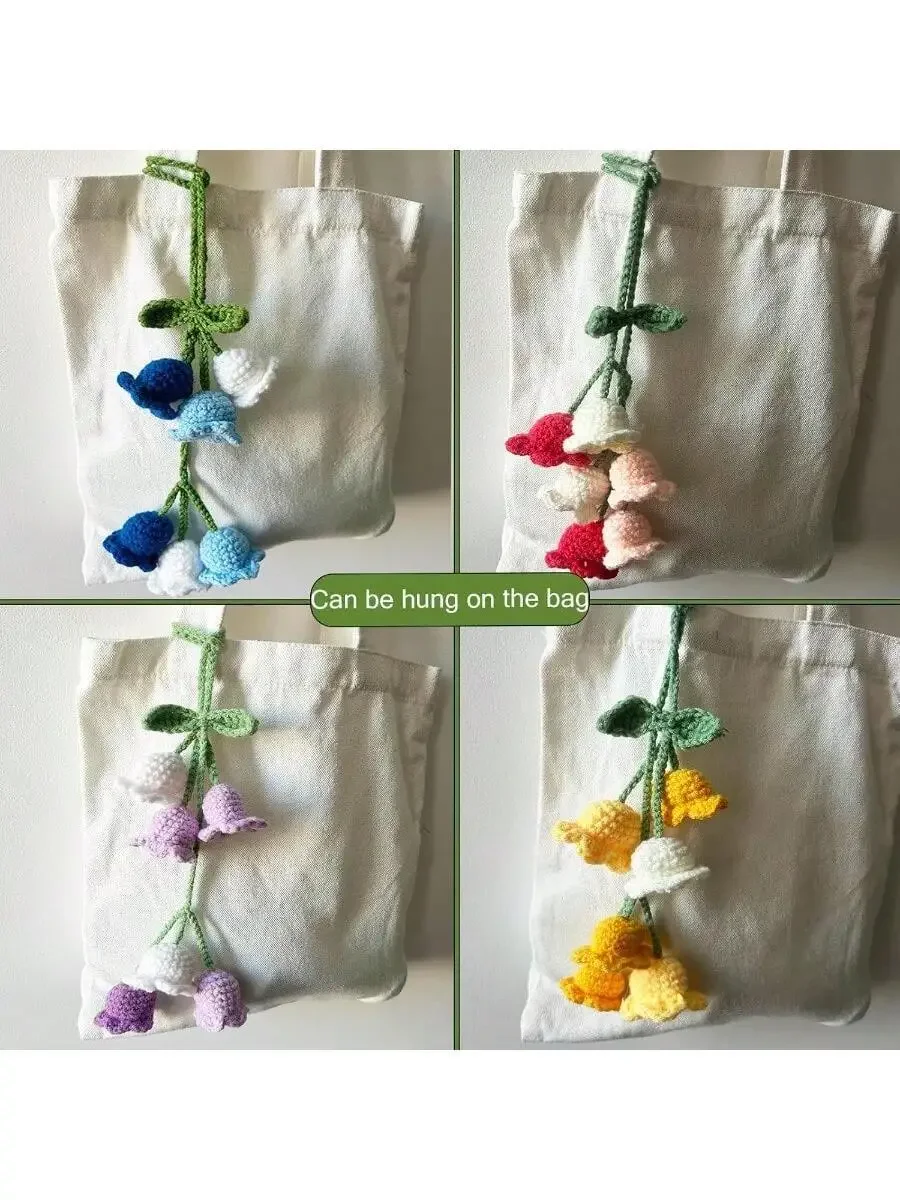 Crochet Flower Hanging Ornament For Car Rearview Mirror Or Bag Decor
Crochet Flower Hanging Ornament For Car Rearview Mirror Or Bag Decor
