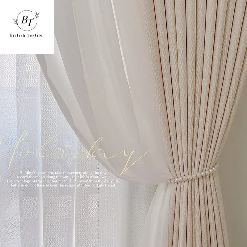 Japanese Style Curtains for Living Dining Room Bedroom Light Luxury Bamboo Linen Cream Color Curtain Milk Tea Color White Tulle
Japanese Style Curtains for Living Dining Room Bedroom Light Luxury Bamboo Linen Cream Color Curtain Milk Tea Color White Tulle