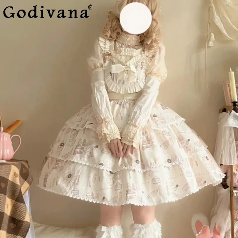 New Large Size 3XL Sweet Girl Jsk Lolita Princess Dresses Fashion High Waist A-line Versatile Age-reducing Print Suspender Dress
New Large Size 3XL Sweet Girl Jsk Lolita Princess Dresses Fashion High Waist A-line Versatile Age-reducing Print Suspender Dress