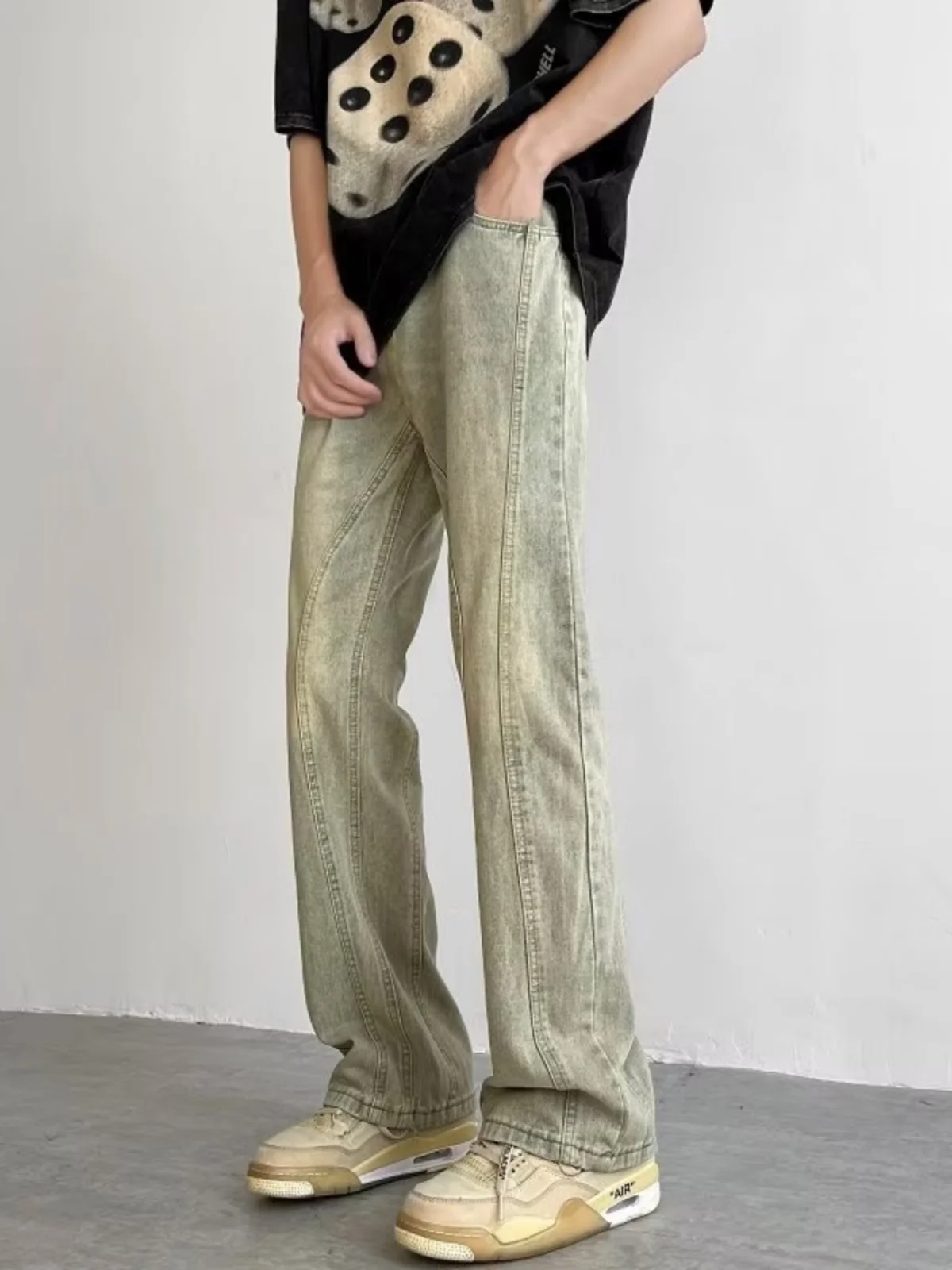 Vintage Yellow Mud Color Men's Jeans Straight Leg Wide Leg Pants American Retro Style Casual Loose Fit Spring Autumn
Vintage Yellow Mud Color Men's Jeans Straight Leg Wide Leg Pants American Retro Style Casual Loose Fit Spring Autumn