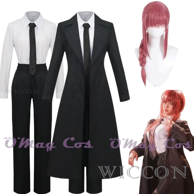 Makima Cosplay Costume Trench Shirt Tie Pants with Wig Full Set Uniform Halloween Outfit for Men Women
Makima Cosplay Costume Trench Shirt Tie Pants with Wig Full Set Uniform Halloween Outfit for Men Women