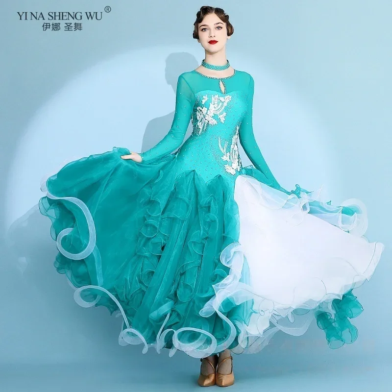 Professional Ballroom Dance Dress for Competition & Performance, Elegant Waltz Latin Dress with Sparkles, Women's Tulle Practice
Professional Ballroom Dance Dress for Competition & Performance, Elegant Waltz Latin Dress with Sparkles, Women's Tulle Practice