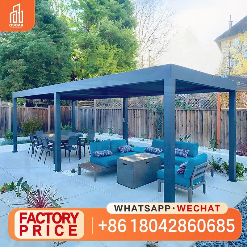Outdoor Swimming Pool Electric Aluminum Pergola With Side Screen Waterproof Modern Designs for Backyard Garden Patio
Outdoor Swimming Pool Electric Aluminum Pergola With Side Screen Waterproof Modern Designs for Backyard Garden Patio