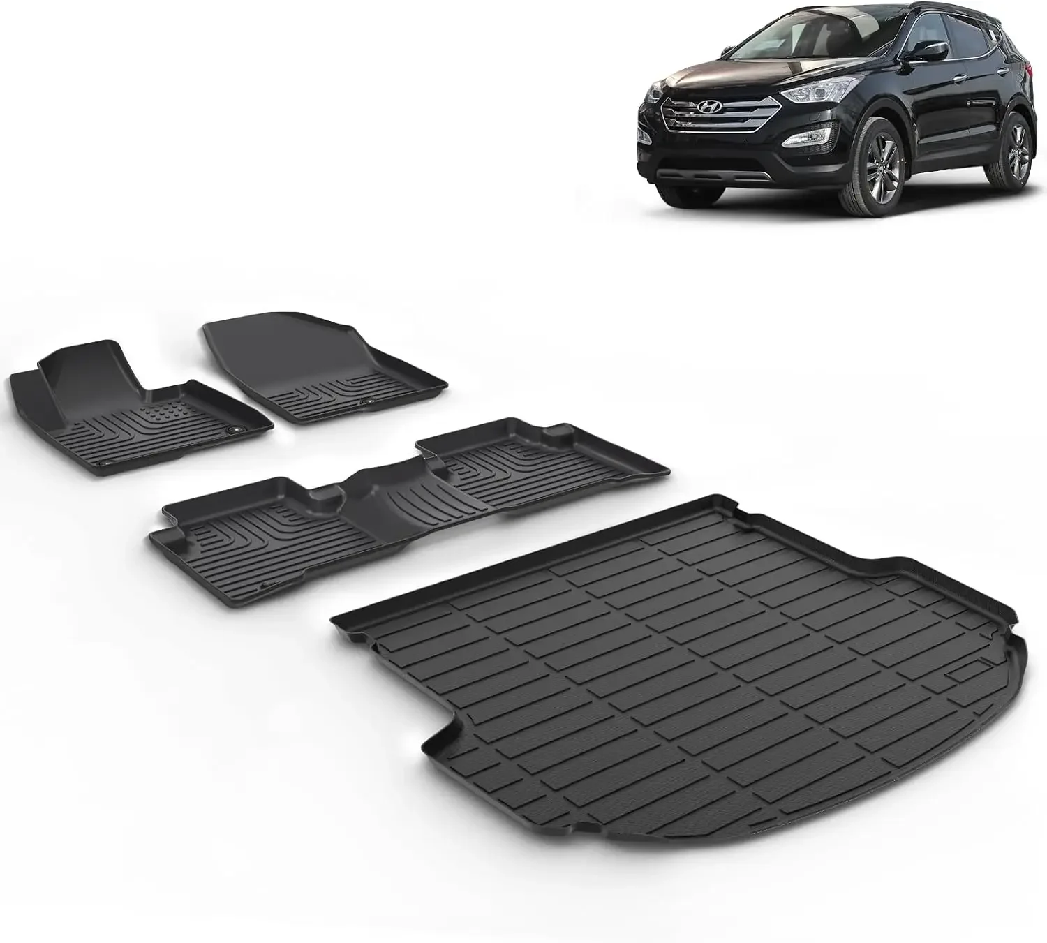 Custom Floor Mats & Cargo Liner for 2013-2018 Hyundai Santa Fe Sport 5-Seater All Weather TPE Car Mats Trunk Liner
Custom Floor Mats & Cargo Liner for 2013-2018 Hyundai Santa Fe Sport 5-Seater All Weather TPE Car Mats Trunk Liner