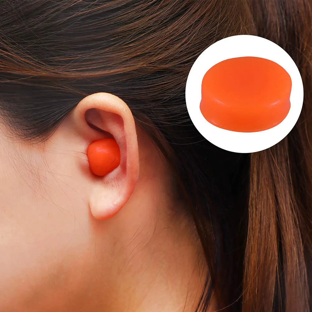 18Pcs Waterproof Soundproof Earplugs Deformable Silicone Gel Swimming Bathing Travel Earbuds Comfortable Orange
18Pcs Waterproof Soundproof Earplugs Deformable Silicone Gel Swimming Bathing Travel Earbuds Comfortable Orange