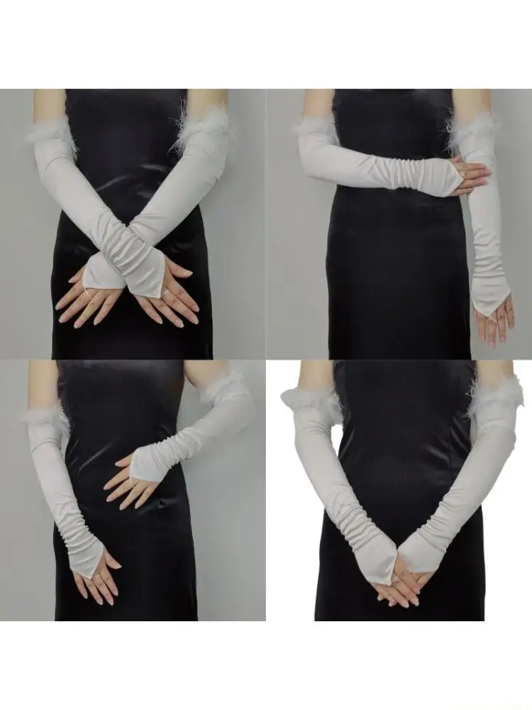 31BF Lady Evening Dinner Gloves Elegant Full Finger Gloves for Wedding Dinner
31BF Lady Evening Dinner Gloves Elegant Full Finger Gloves for Wedding Dinner