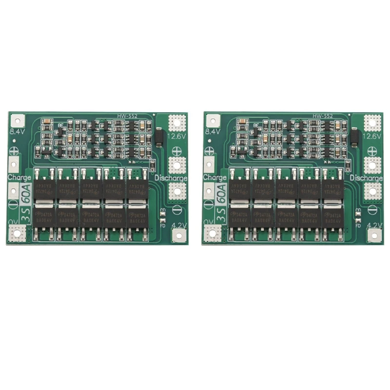 2X 3S 60A BMS плата 11,1 В 12,6 В 18650 плата защиты литиевой батареи улучшенная версия
2X 3S 60A BMS плата 11,1 В 12,6 В 18650 плата защиты литиевой батареи улучшенная версия