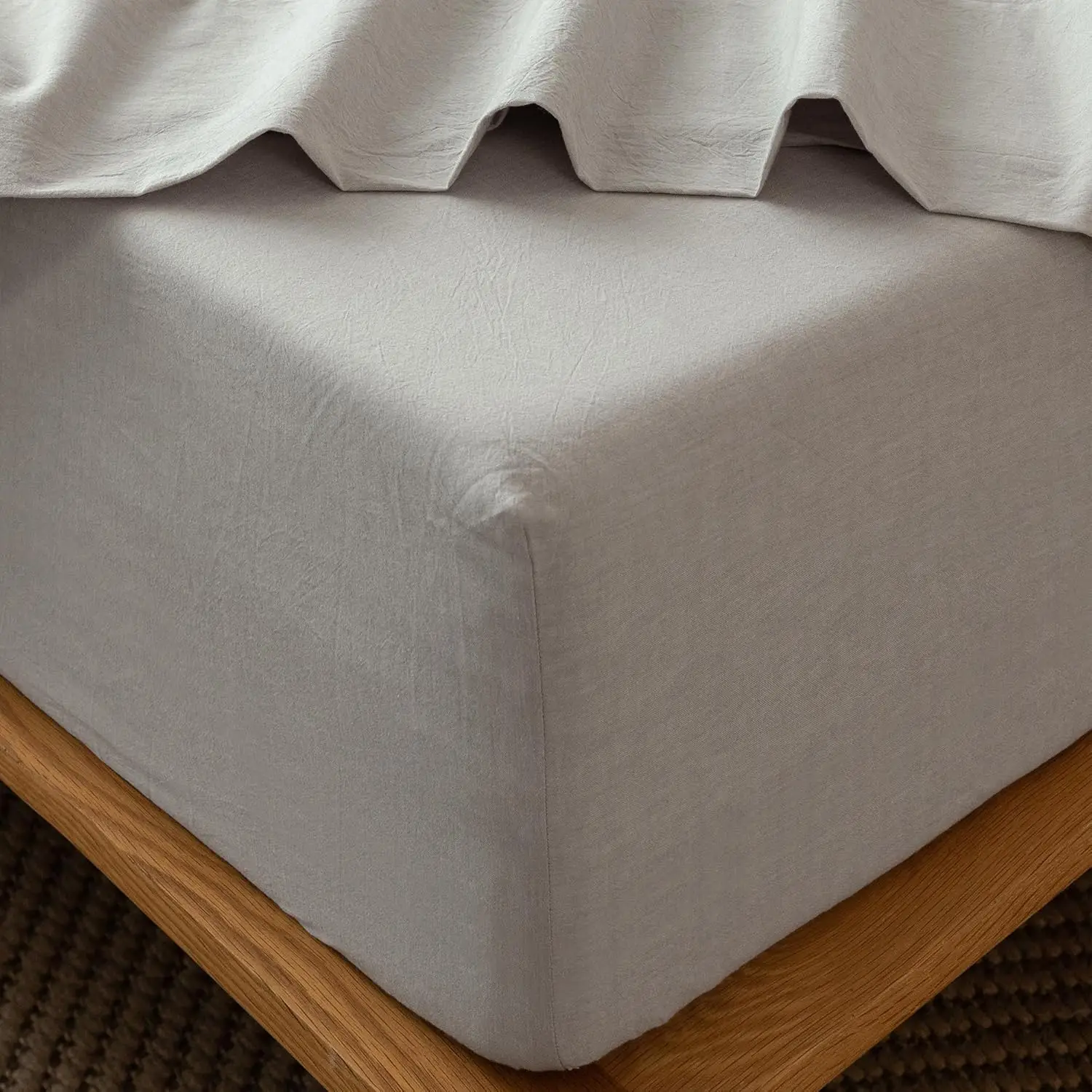 Fitted Bottom Sheet Only 100% Washed Cotton Linen Like Textured Breathable Durable Soft Comfy Deep Pocket Fits Mattr Up To 17""
Fitted Bottom Sheet Only 100% Washed Cotton Linen Like Textured Breathable Durable Soft Comfy Deep Pocket Fits Mattr Up To 17""