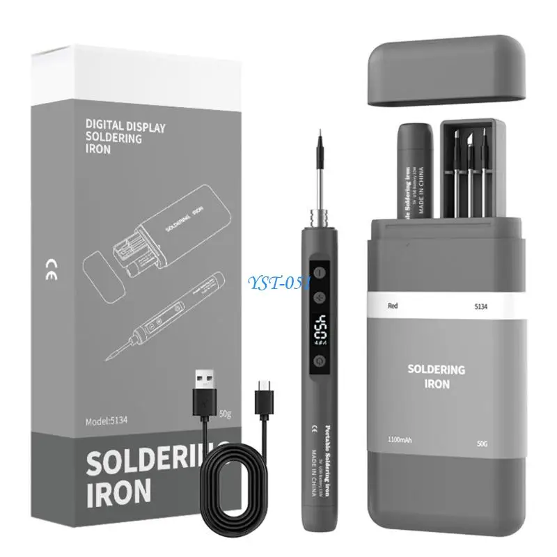 E15A USB Soldering Iron Soldering Tool Adjustable Temperature Carrying Case Accessory
E15A USB Soldering Iron Soldering Tool Adjustable Temperature Carrying Case Accessory