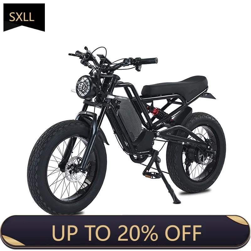 SXLL High Power Chopper Ebike 20 Inch Electric Dirt Downhill Dirt E Bicycle Fat Tires Off-Road 1500 Watts Motorcycle Aluminum
SXLL High Power Chopper Ebike 20 Inch Electric Dirt Downhill Dirt E Bicycle Fat Tires Off-Road 1500 Watts Motorcycle Aluminum