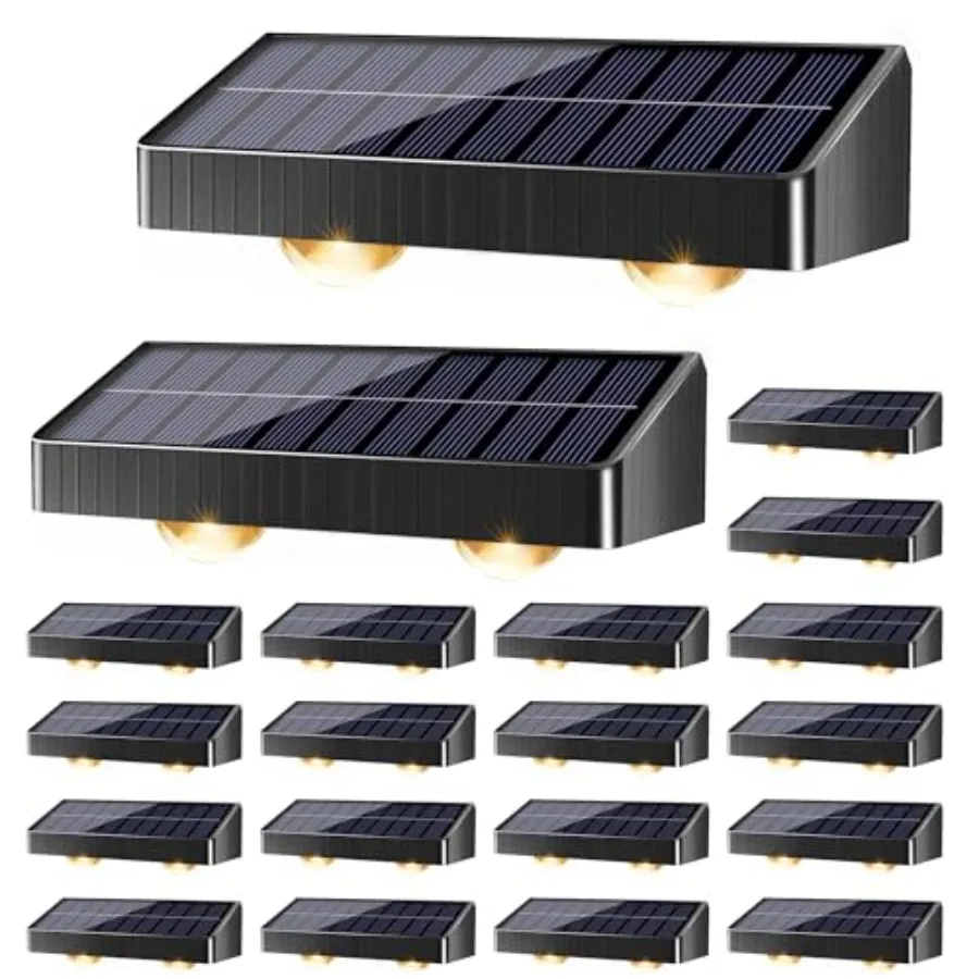 Solar Fence Lights 3 Colors Modes 250ml Outdoor Fence Solar Lights IP65 Waterproof Outdoor Wall Light Landscape Lighting for Ba
Solar Fence Lights 3 Colors Modes 250ml Outdoor Fence Solar Lights IP65 Waterproof Outdoor Wall Light Landscape Lighting for Ba