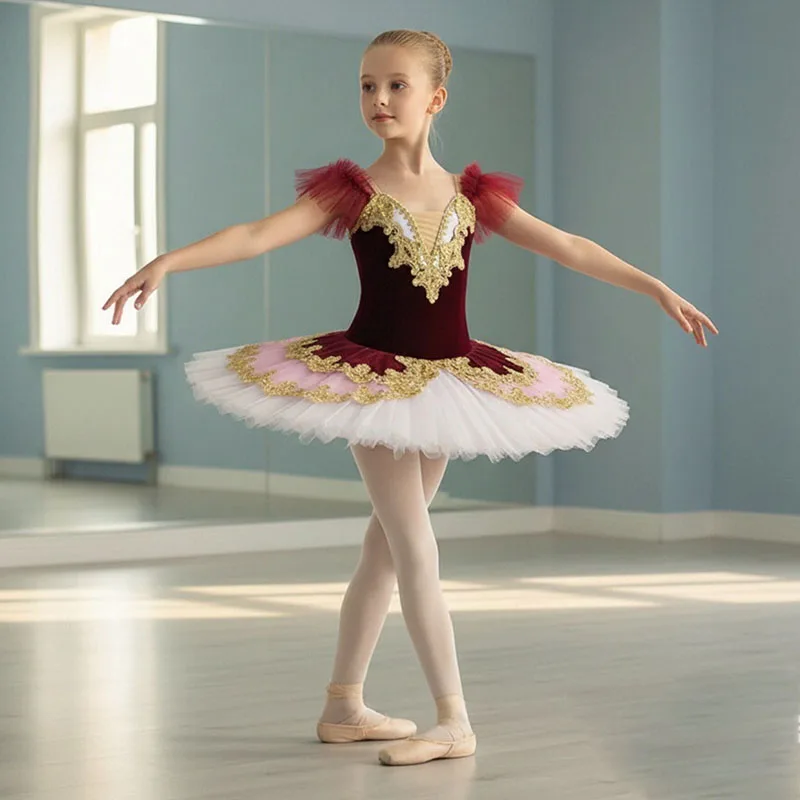 Girls Professional Velvet Ballet Tutu Dress Swan Lake Performance Dancewear Ballerina Costume with Top
Girls Professional Velvet Ballet Tutu Dress Swan Lake Performance Dancewear Ballerina Costume with Top