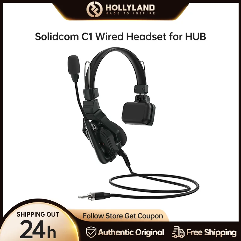 Hollyland Solidcom C1 Full-Duplex Wireless Intercom System Headset Solidcom C1 3.5mm Single-Ear Wired Headset for HUB
Hollyland Solidcom C1 Full-Duplex Wireless Intercom System Headset Solidcom C1 3.5mm Single-Ear Wired Headset for HUB
