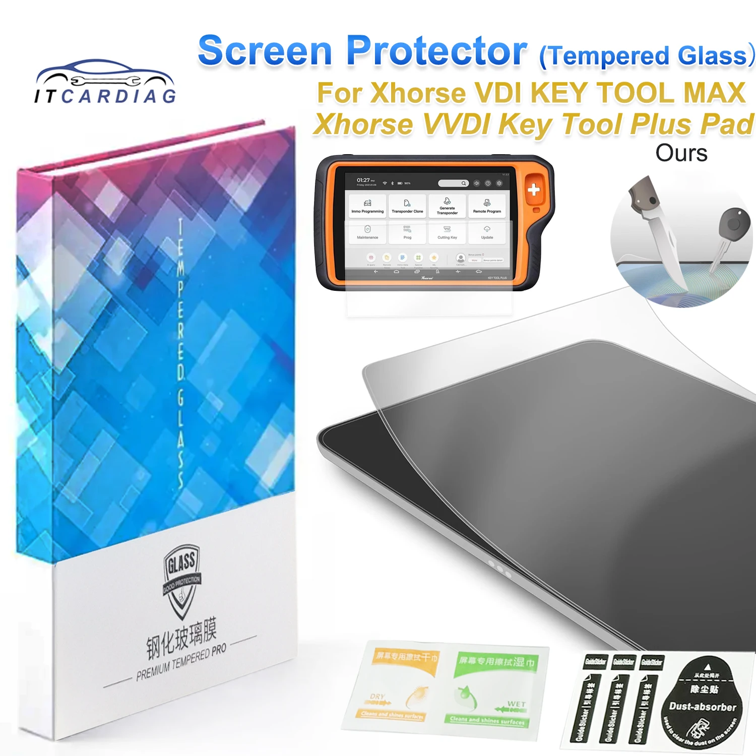 Screen Protector Normal HD Soft Film Full Cover for Xhorse VVDI KEY TOOL MAX / Xhorse VVDI Key Tool Plus Pad
Screen Protector Normal HD Soft Film Full Cover for Xhorse VVDI KEY TOOL MAX / Xhorse VVDI Key Tool Plus Pad