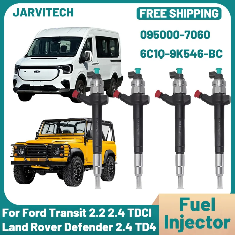 JARVITECH New Diesel Fuel Injector 095000-7060 6C1Q-9K546-BC For Ford Transit 2.2L 2.4 TDCi / Land Rover Defender 2.4 TD4 2006-
JARVITECH New Diesel Fuel Injector 095000-7060 6C1Q-9K546-BC For Ford Transit 2.2L 2.4 TDCi / Land Rover Defender 2.4 TD4 2006-
