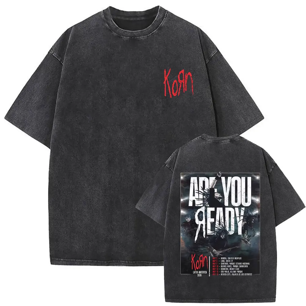 Washed Vintage Rock Band Korn Tour Merch 2026 Double Sided Print T Shirt Men Gothic Casual Oversized Tees Unisex Summer T-shirt
Washed Vintage Rock Band Korn Tour Merch 2026 Double Sided Print T Shirt Men Gothic Casual Oversized Tees Unisex Summer T-shirt